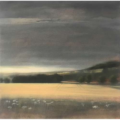 Cotswold Sunset, oil on canvas, 40 x 40cm