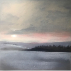 Winter Twilight, oil on canvas, 100 x 100cm