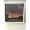 Sunset behind the Industrial Estate, oil on board, 20x20cm