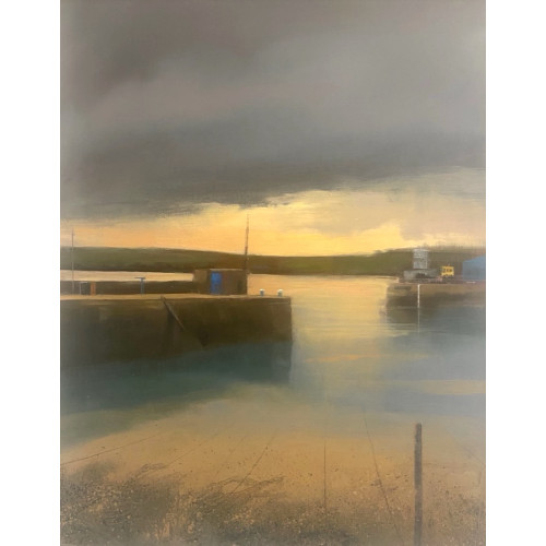 Padstow Harbour, oil on board, 35.5 x 38cm