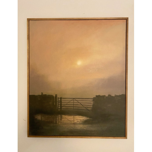Framed in natural wood