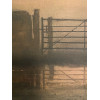 Field Gate, January, oil on canvas board,  60.5 x 50.5cm