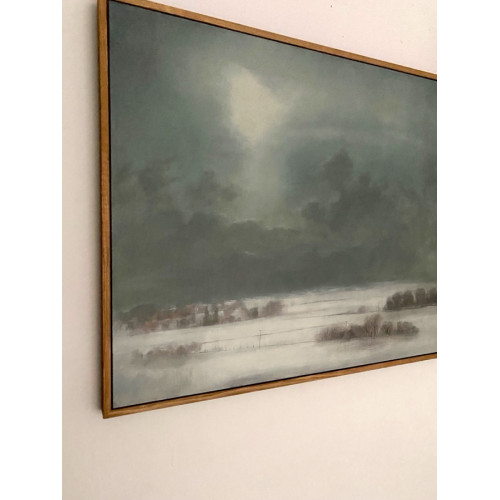Framed in natural wood