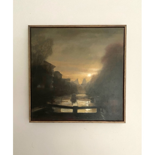 Framed in natural wood