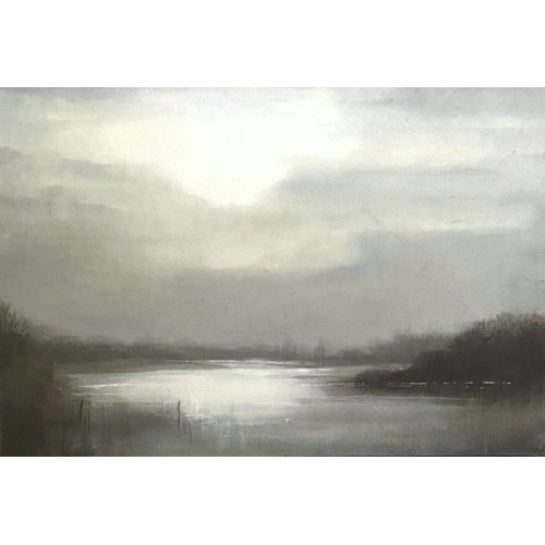 Flooded Fields, oil on board, 20.5 x 30.5cm