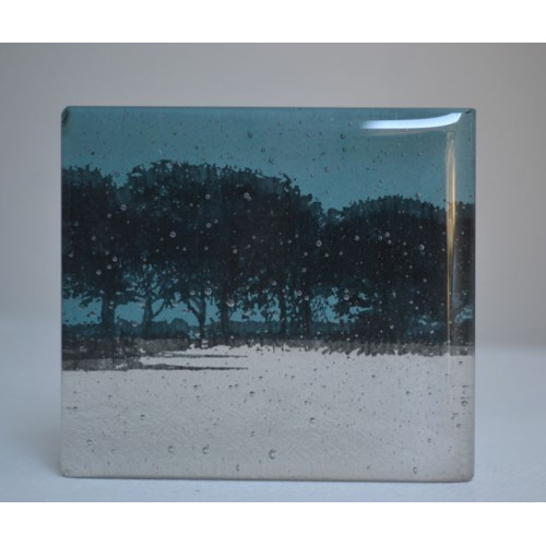 Treeline, turquoise, mini cast, 8x9cm	