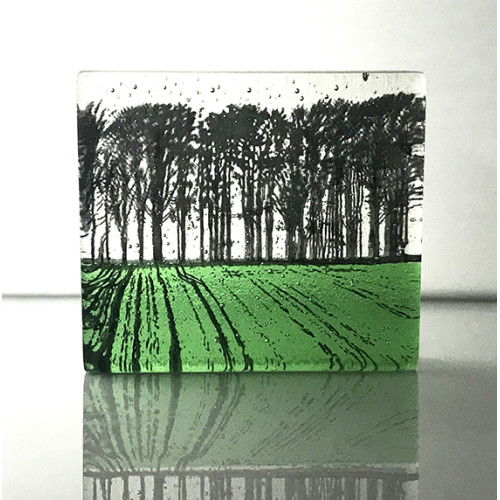 Forest, Fern Green & black, mini cast 8x9cm