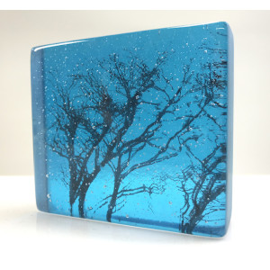 Winter Branches, Turquoise, mini cast 8x9cm