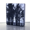 Roadside Trees, neo lavender & black mini cast, 9x8cm