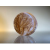 Through the Branches, Sepia, Opaline and medium amber round cast, 12.5 x 4cm approx