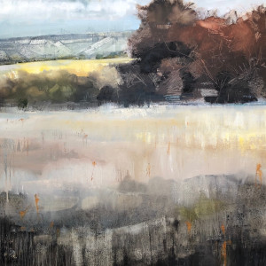 Blockley Fields, oil on canvas, 60 x 60cm