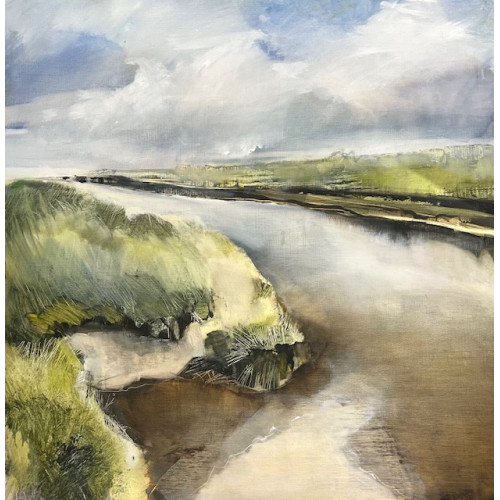 Three Cliffs Bay, The Gower, oil on panel, 61 x 61cm