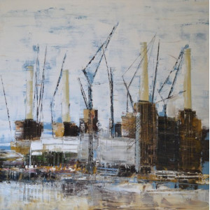 Battersea Power Station 2, oil on canvas, 60 x 60cm