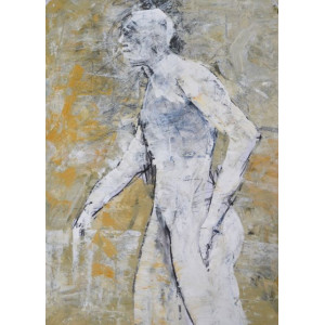 Standing Figure 1, oil on paper, 84.1 x 59.4cm