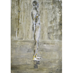 Standing Figure 2, oil on paper, 84.1 x 59.4cm