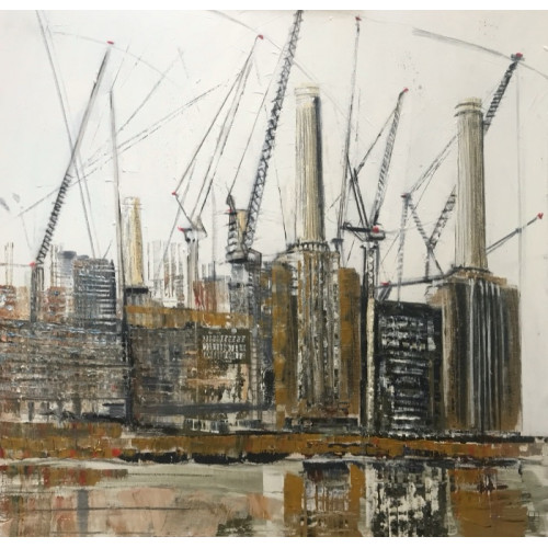 Battersea Power Station 7, oil on canvas, 92 x 92cm