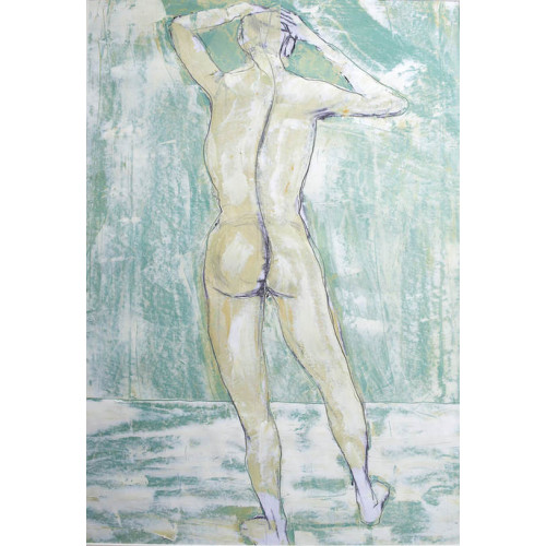 Standing Nude, oil on paper, 84.1 x 59.4cm