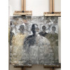 Communing, oil on canvas, 66 x 66cm
