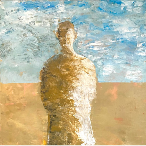 Beach III, oil on board, 40 x 40cm