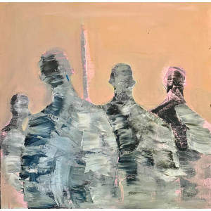 Reunited 5, oil on board, 40 x 40cm