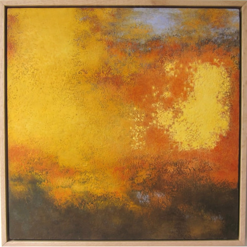 In the Hollow  oil and cold wax on board, 50 x 50cm