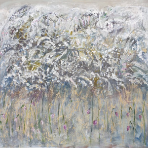 First Day of Spring, mixed media on canvas, 100 x 100cm