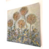 Autumn Alliums, mixed media on canvas,  80 x 80cm