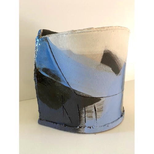 medium, cornflower blue/white H:16cm D:19cm