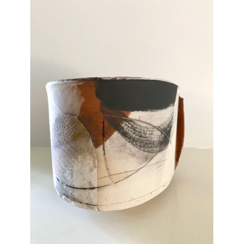 medium, pale pink, rust, H:24cm D:15cm