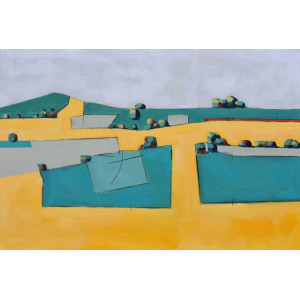 Marlborough Down III, acrylic on canvas, 51 x 76cm