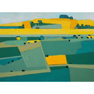 Wiltshire Vista, acrylic on canvas, 76 x 101cm, unframed