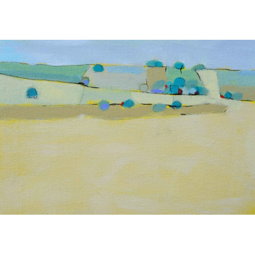 Harvest Ridge III, acrylic on canvas board, 25 x 35cm