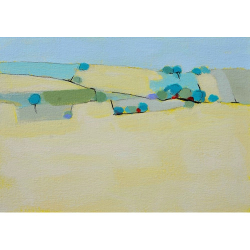 Harvest Ridge 1, acrylic on canvas board, 25 x 35cm