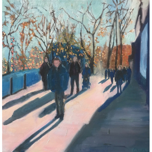 Cheltenham Shadows, oil on canvas, 50 x 50cm