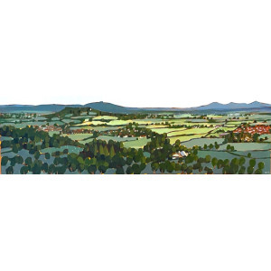 The View from Here, acrylic on canvas, 30 x 100cm