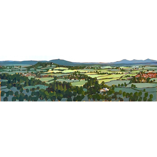 The View from Here, acrylic on canvas, 30 x 100cm