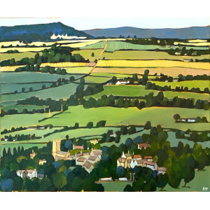From Broadway Hill, acrylic on canvas, 50 x 60cm