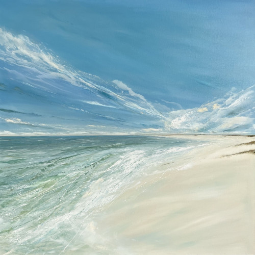 Summer  Sand, oil on canvas, 100 x 100cm 