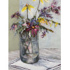 Border Flowers, oil on board, 30 x 30cm