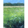Waterland/Grassland, oil and cold wax on board, 29.7 x 37.5cm