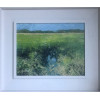 Waterland/Grassland, oil and cold wax on board, 29.7 x 37.5cm