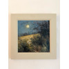 Winter Moonrise, oil and cold wax on panel, 30 x 30cm	