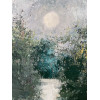 Moonlit Water, oil and cold wax on canvas, 76 x 76cm