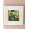 Poppy Field 1,  oil and cold wax  on board, 20.5 x 20.5cm