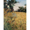 Poppy Field 2,  oil and cold wax  on board, 20.5 x 20.5cm
