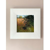 Poppy Field 3,  oil and cold wax  on board, 20.5 x 20.5cm