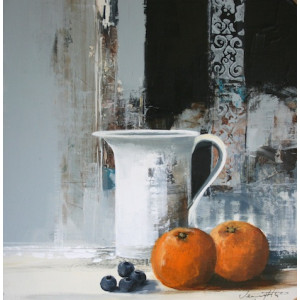 Still Life with Oranges and Blueberries