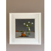 Still life with Satsuma & Snowdrops, acrylic on panel, 30 x 30cm