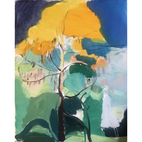 Metasequoia, oil on canvas, 76 x 61cm
