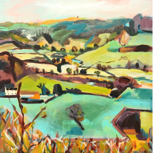 Coaley Peak, acrylic on canvas, 60 x 60cm
